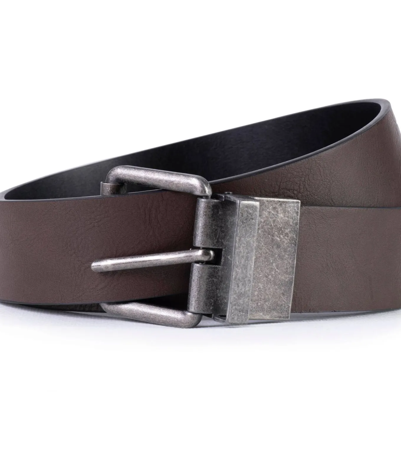 2 in 1 omkeerbare riem Zwart/Bruin