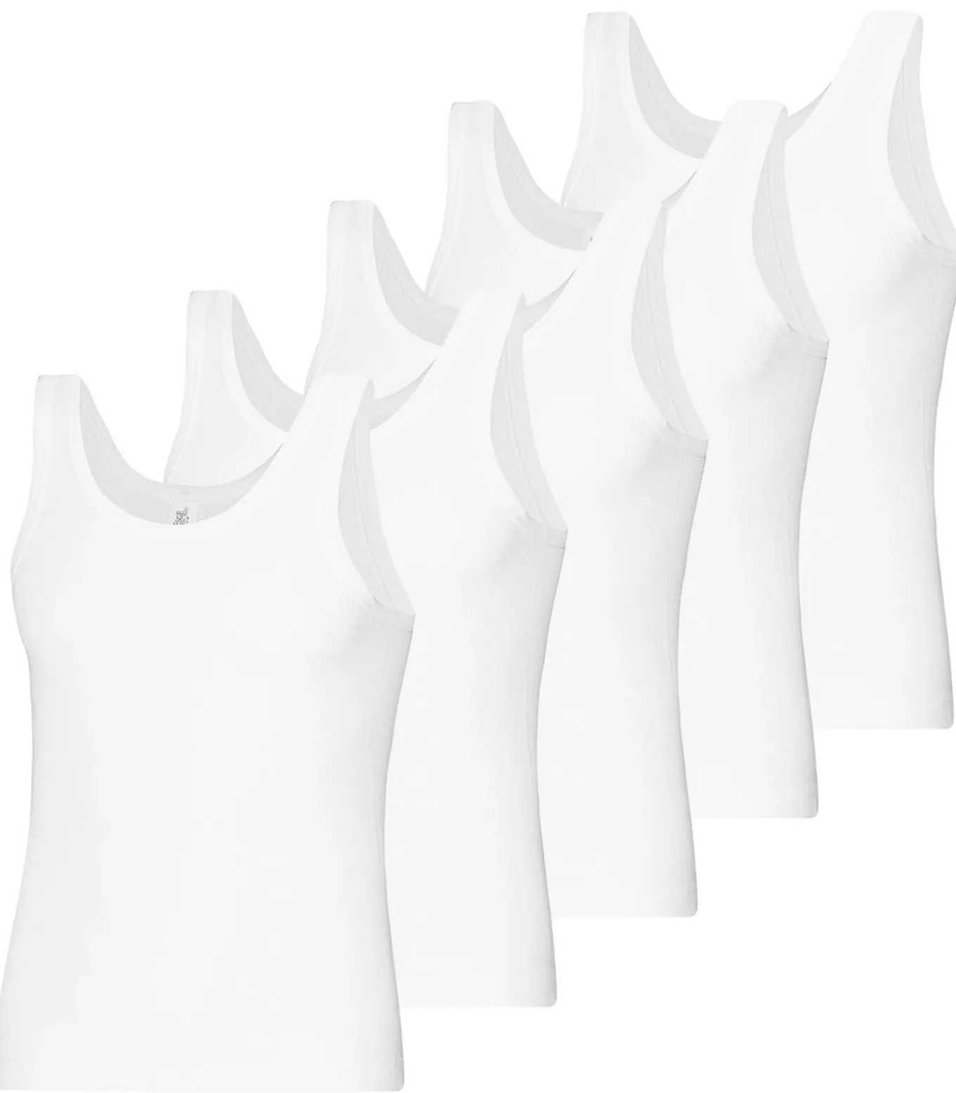 5 pack - Dubbelrib - onderhemd