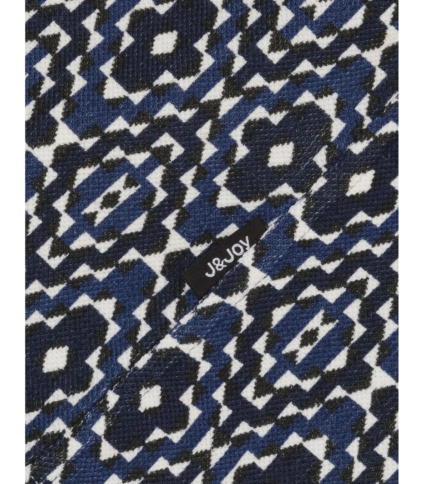 Abstract blauw en wit poloshirt voor heren