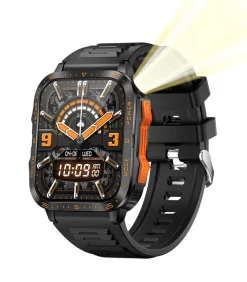 ADVENTURER – Zwarte rechthoekige kast – Zwarte siliconen armband