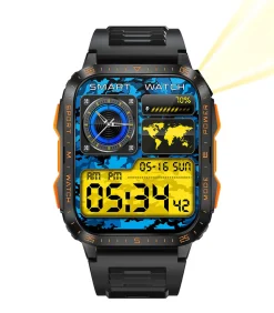 ADVENTURER – Zwarte rechthoekige kast – Zwarte siliconen armband