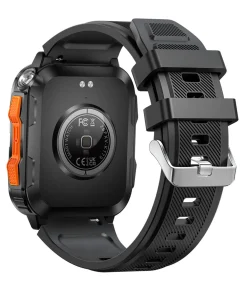 ADVENTURER – Zwarte rechthoekige kast – Zwarte siliconen armband