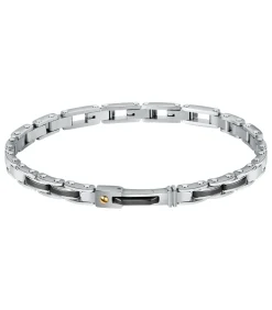 Armband in staal, geelgoud PVD, email, keramiek PREMIUM
