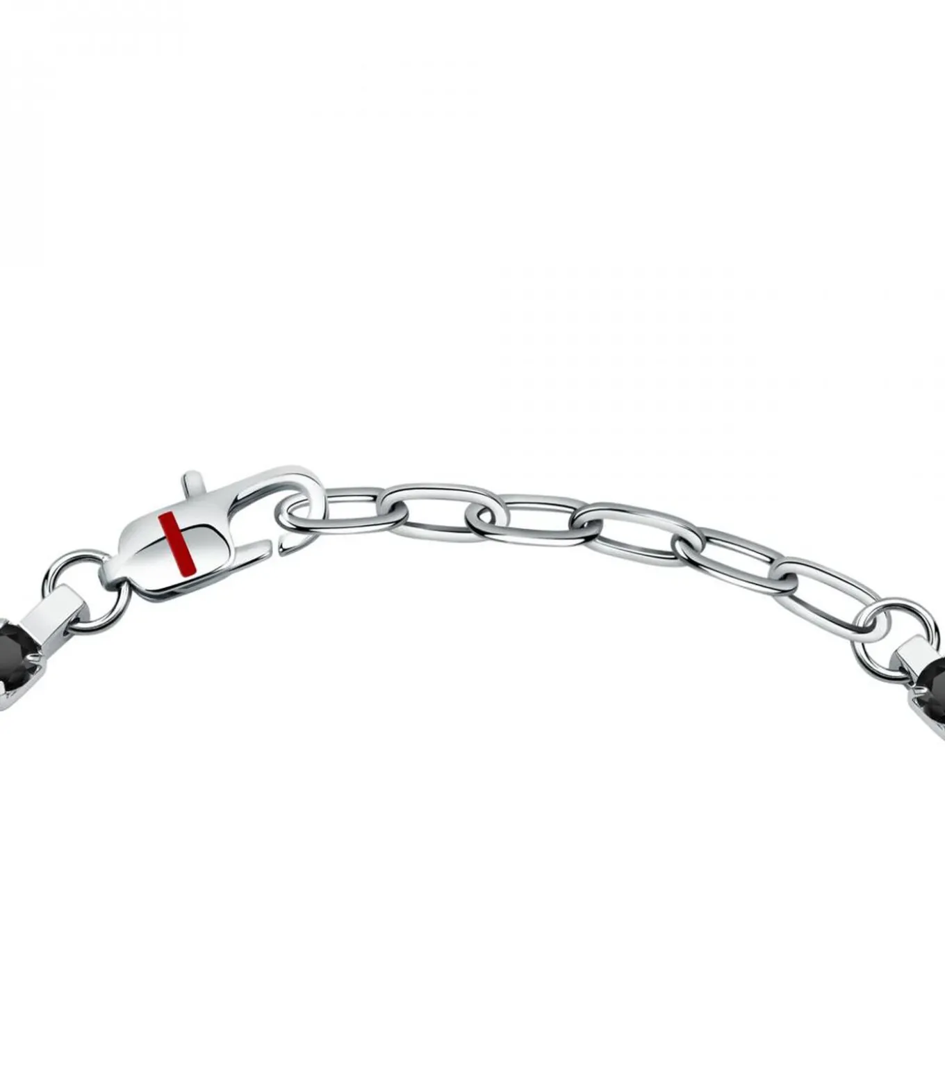Armband in staal, kristallen, email TENNIS
