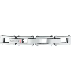 Armband in staal, kristallen, email, roze goud pvd PREMIUM