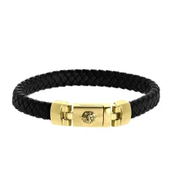 Armband Leer goudkleurig