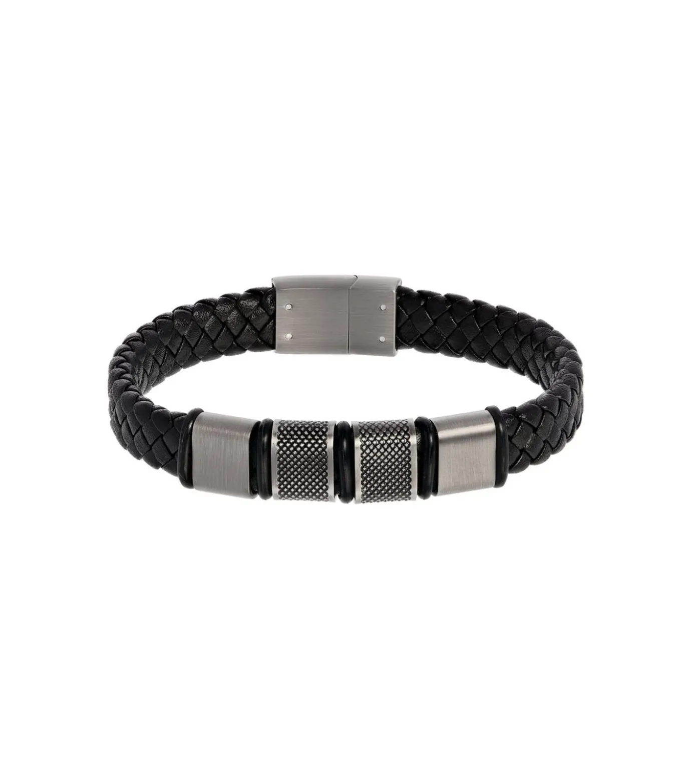Armband Leer zwart