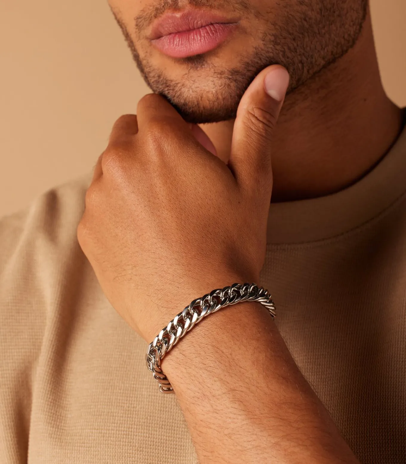 Armband Staal zilverkleurig