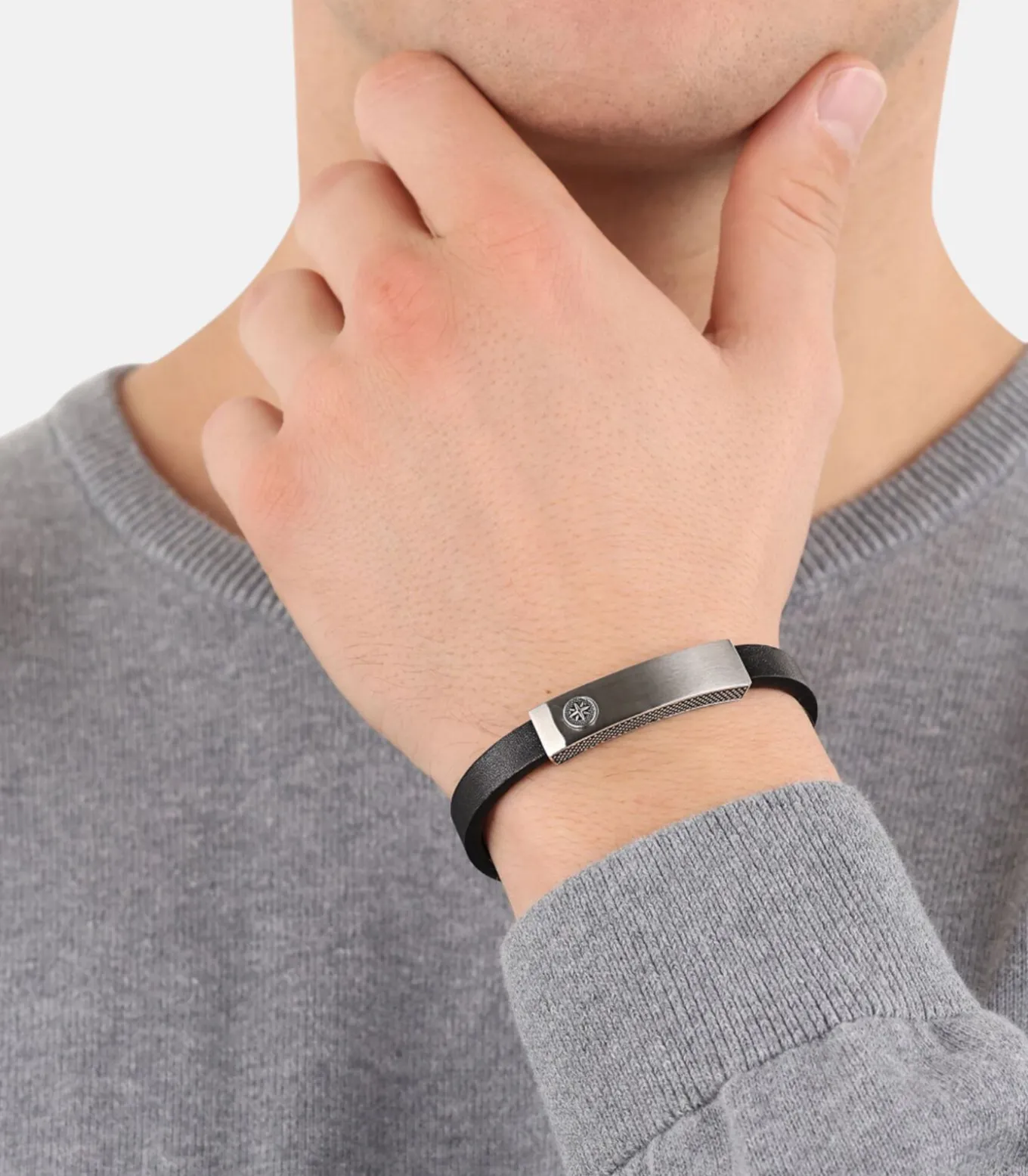 Armband voor mannen, roestvrij staal | Kompas