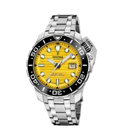 Automatisch horloge Diver Swiss Made Yellow