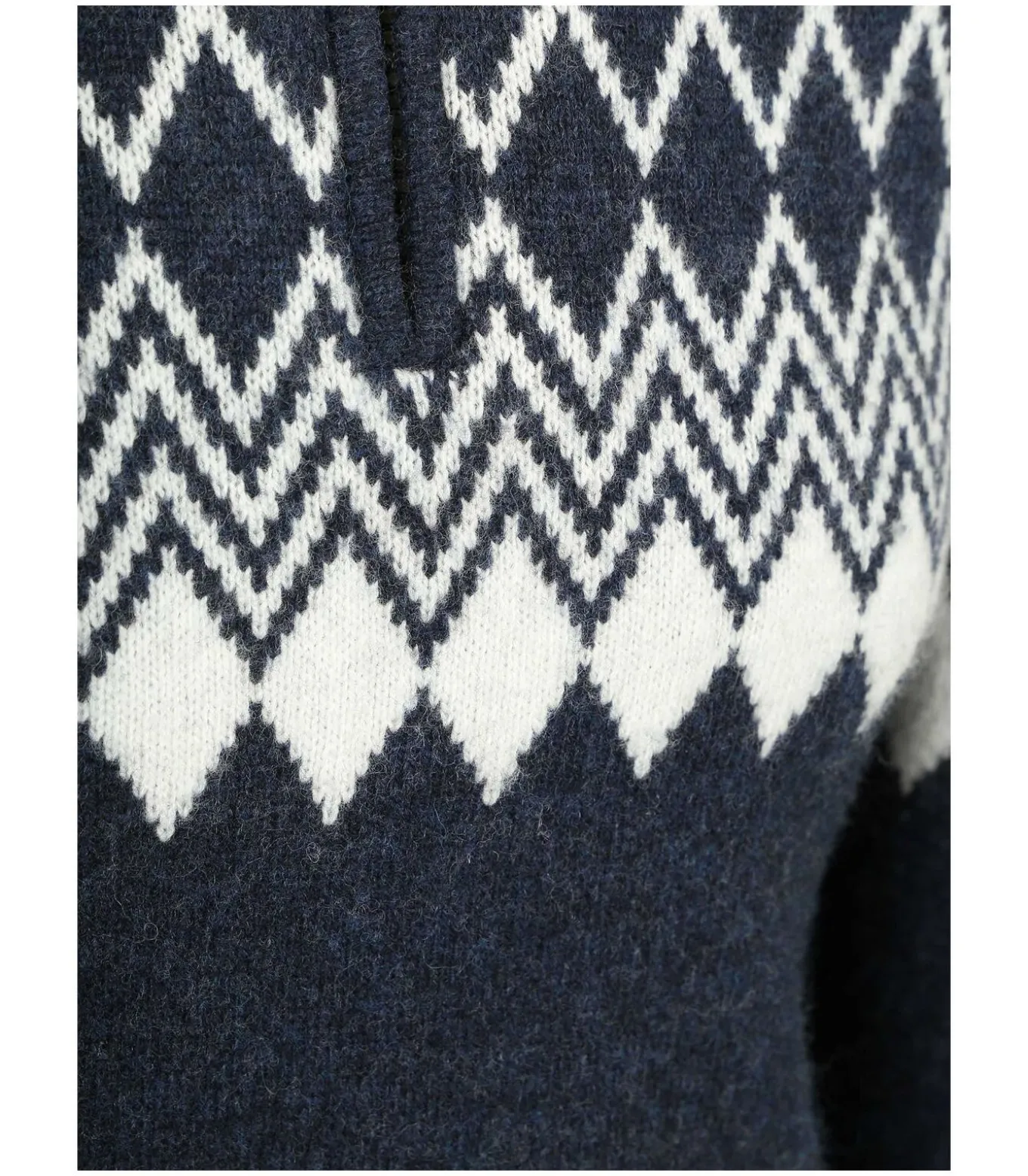 Avery Nordic Half Zip Trui Wolblend Navy