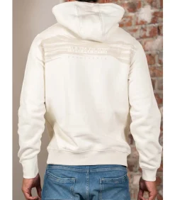 Back graphic hoodie - beige dimity
