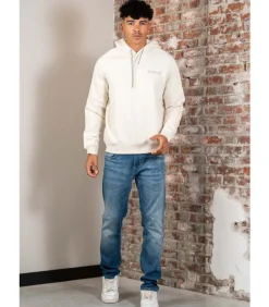 Back graphic hoodie - beige dimity