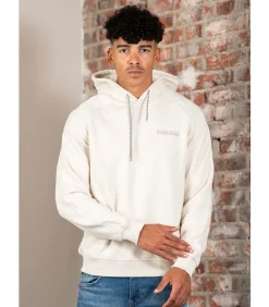 Back graphic hoodie - beige dimity
