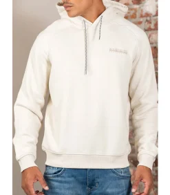 Back graphic hoodie - beige dimity