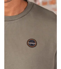 Badge crewneck- tea leaf
