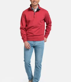Baileys Half-Zip Sweater – Coral