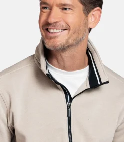 Baileys Sweatvest met Rits – Beige