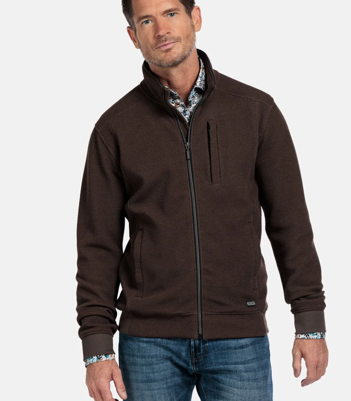 Baileys Vest met Structuur – Donker Taupe