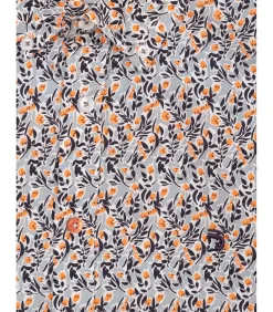 Beige herenoverhemd met bloemen