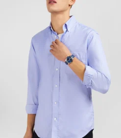 Blauw katoenen shirt