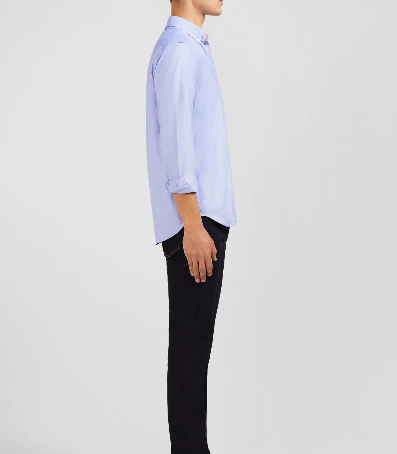 Blauw katoenen shirt