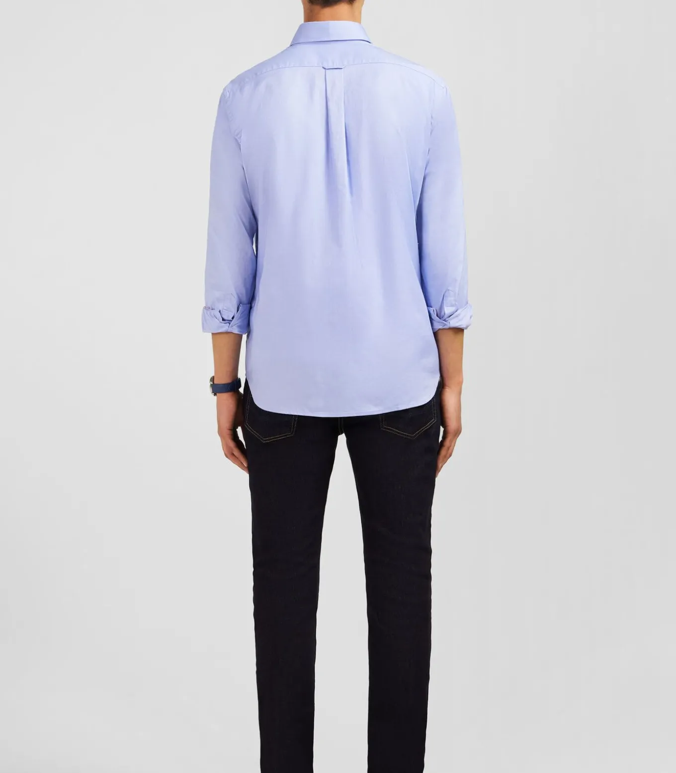Blauw katoenen shirt