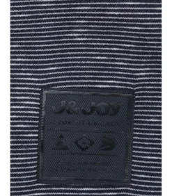 Blauwe herensweater met opstaande kraag en kangoeroezak