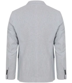 Blazer Linnen Streep Lichtblauw