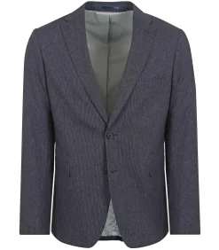 Blazer Linnen Streep Navy
