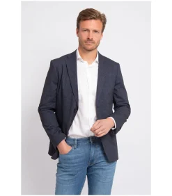 Blazer Linnen Streep Navy