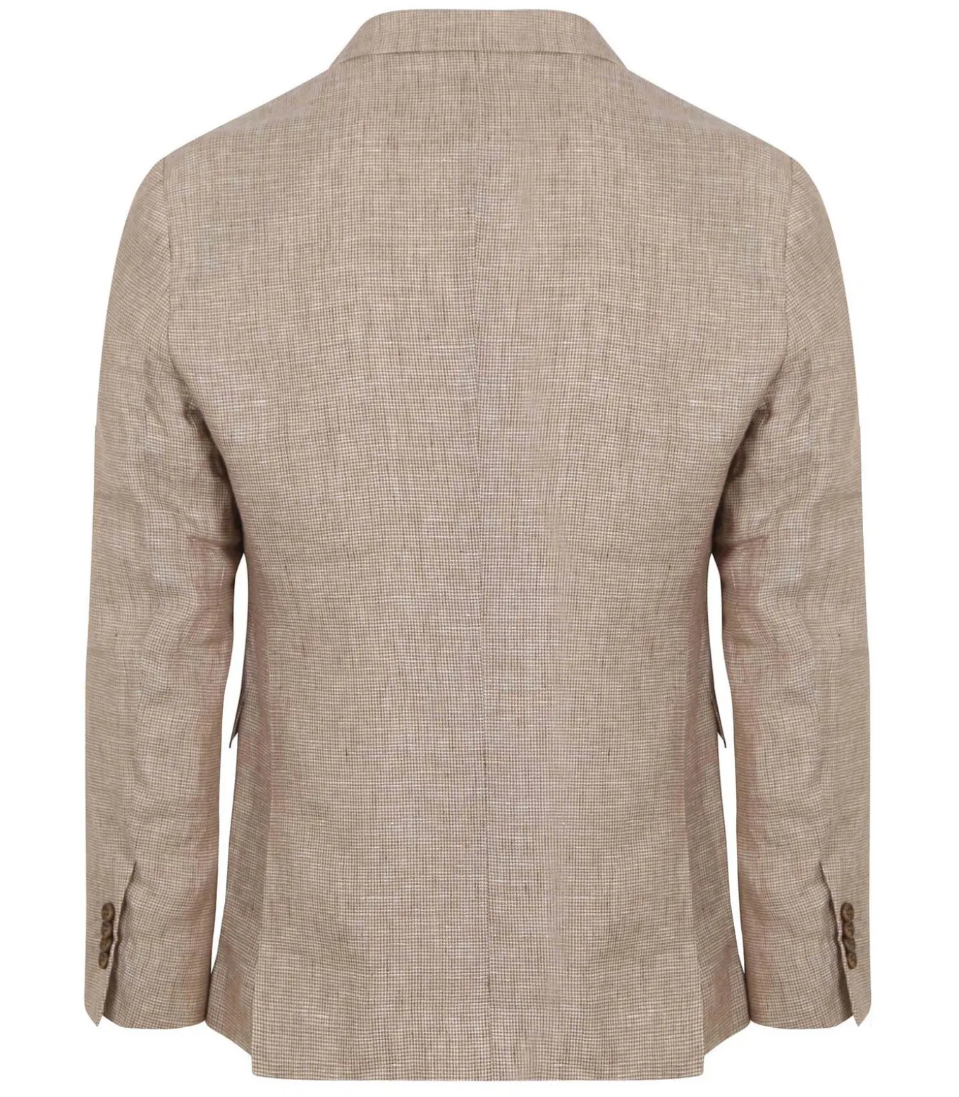 Blazer Pepita Linnen Beige