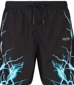 Boxer Phobia Zwemkleding Met Lichtblauwe Bliksem