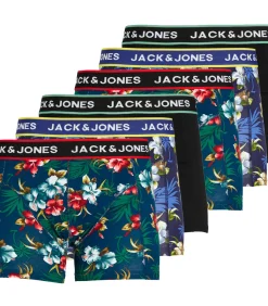 Boxershorts JACFLOWER - 6 pack - Bloemenprint/Zwart/Navy