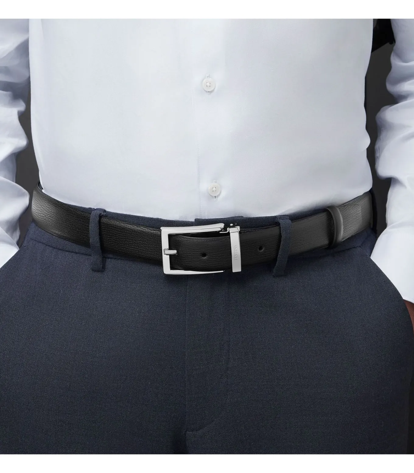Ceintuur Button Black