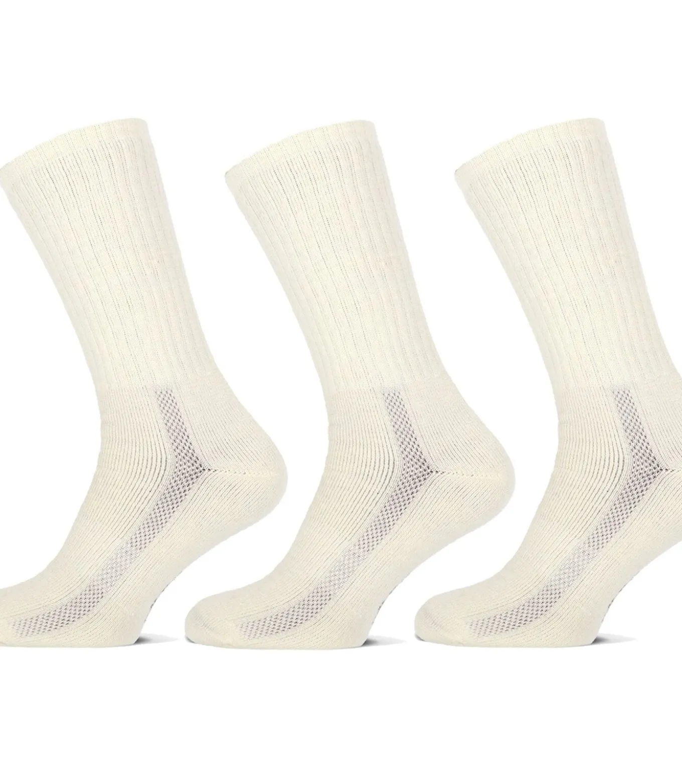 Comfort - Merinowollen Sokken - 3 paar - Off White