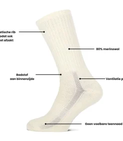 Comfort - Merinowollen Sokken - 1 paar - Off White