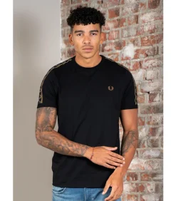 Contrast tape ringer t-shirt - black shaded stone