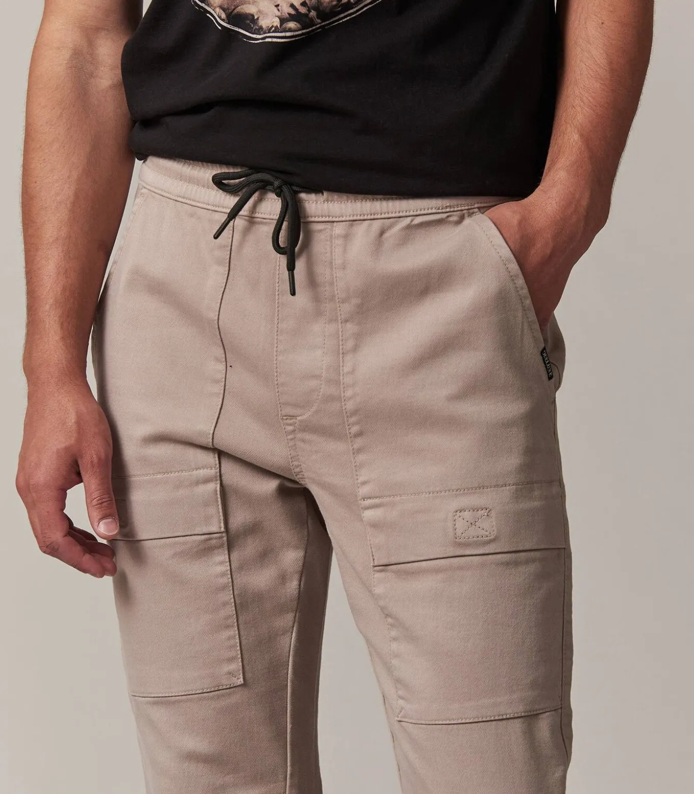CORNER - Gebreide denim joggingbroek voor heren