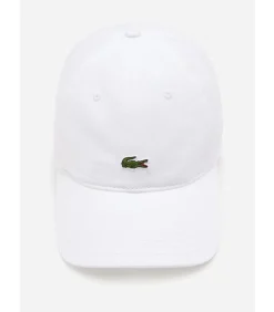 Cotton twill logo cap - white