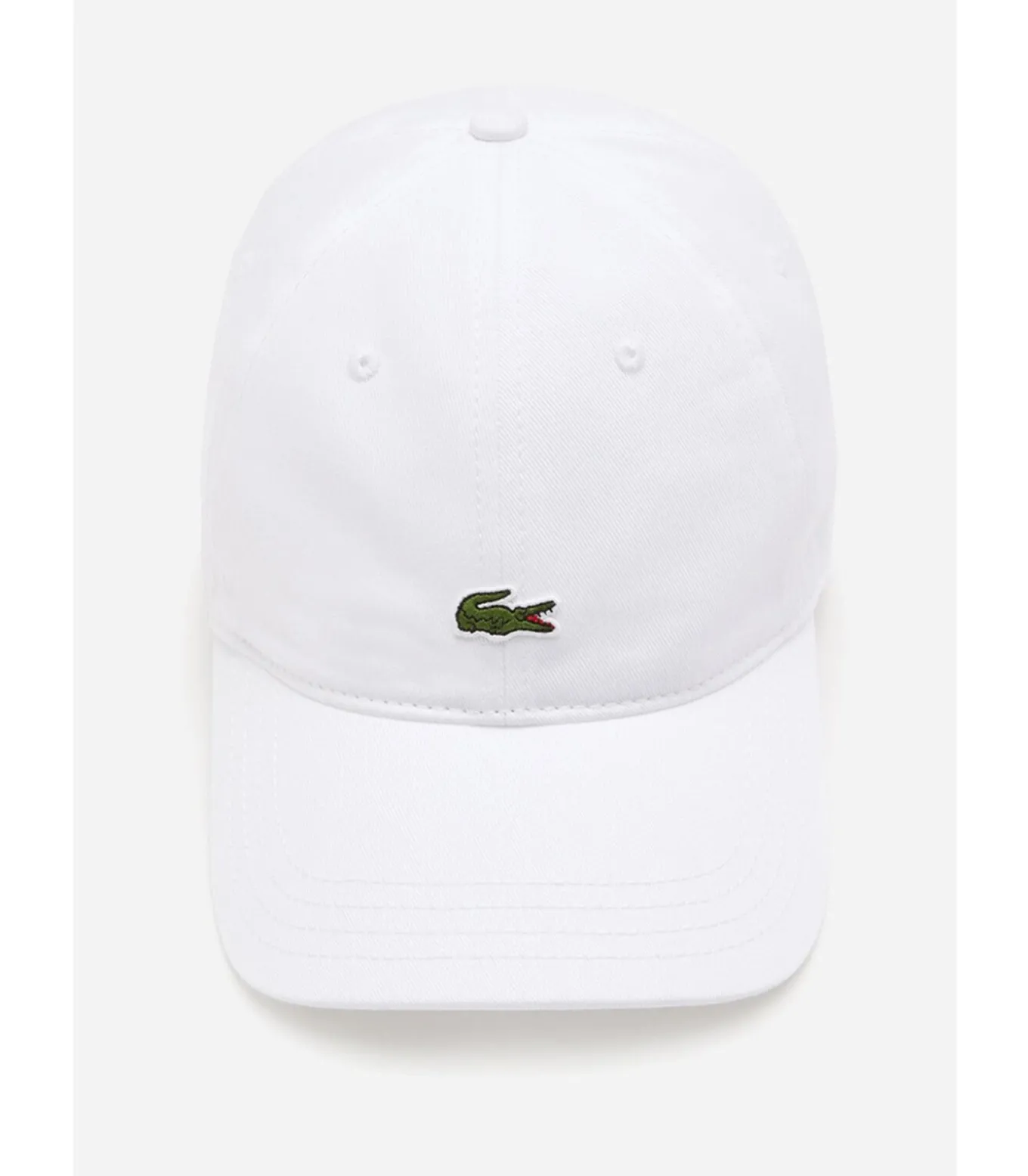 Cotton twill logo cap - white