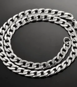 Cuban Ketting - 7mm - Zilver Kleurig - Staal - 60cm