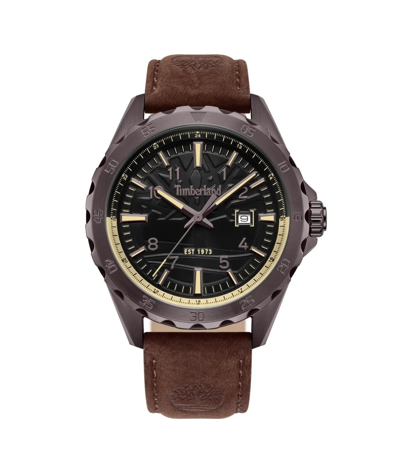 Datum horloge Day Pond Brown