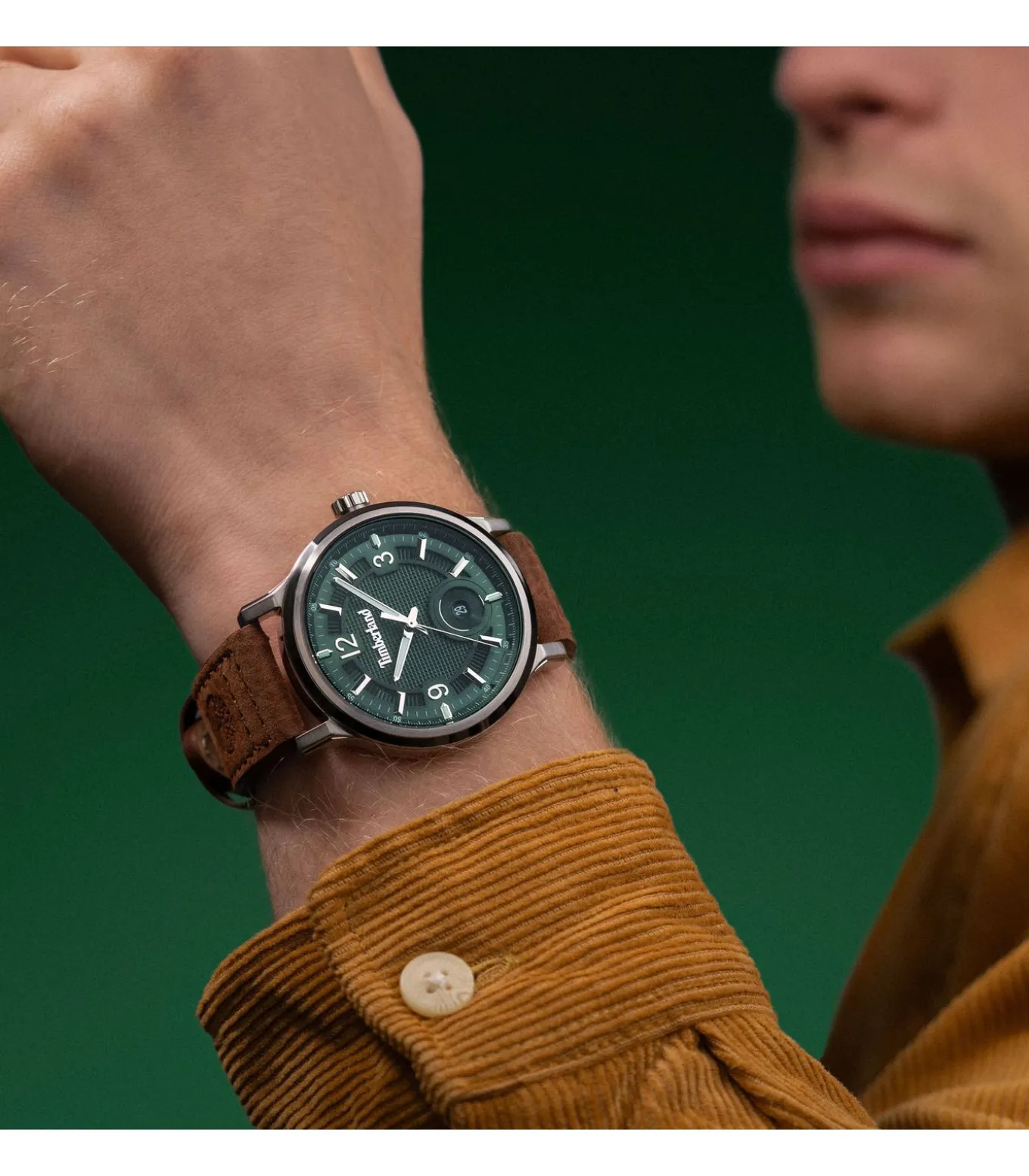 Datum horloge Driscoll Green - Brown