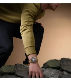 Datum horloge Henniker II Brown - Camel