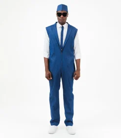 Denim jumpsuit met rits