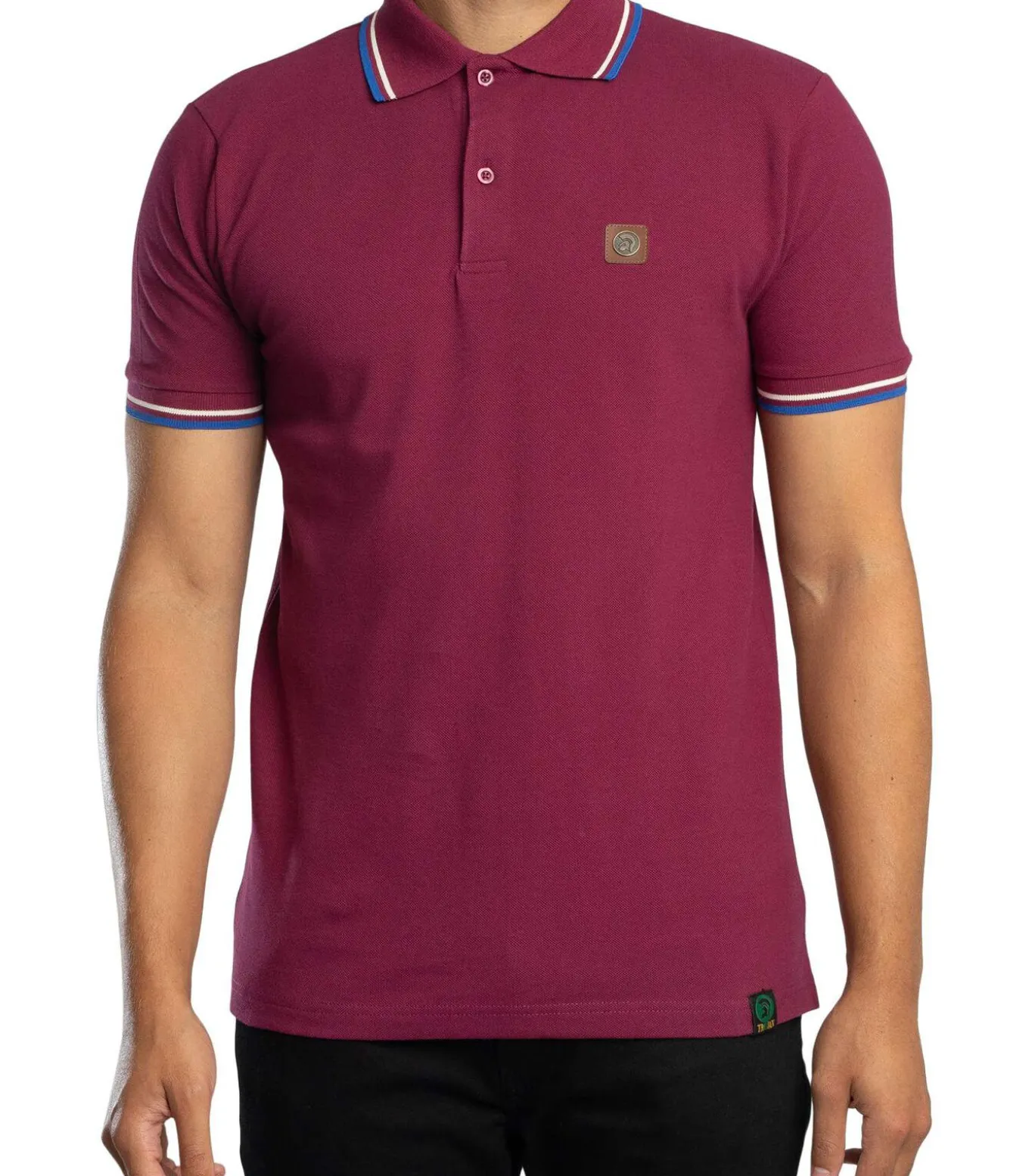 Driekleurig Piqué Poloshirt Met Punt