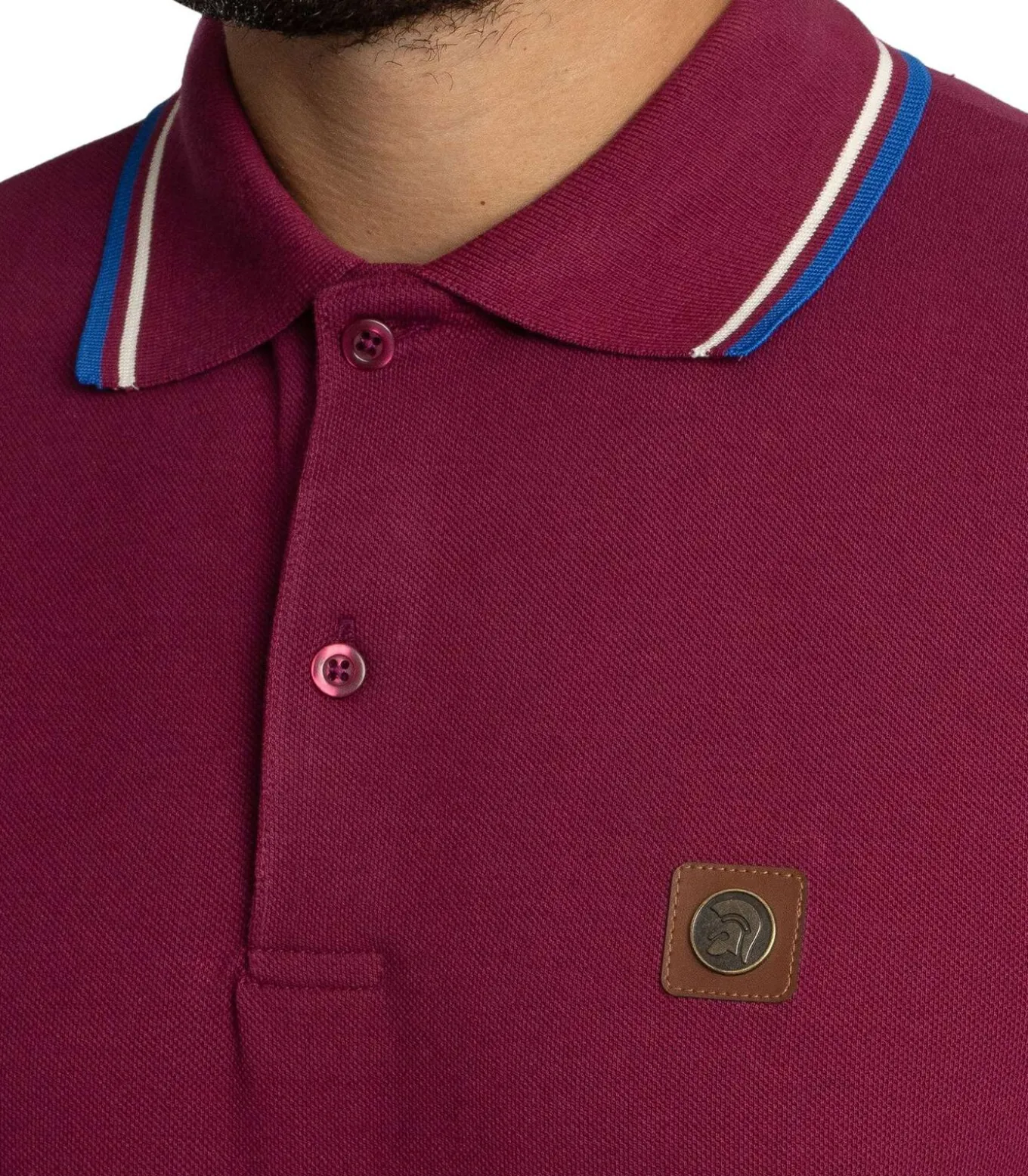 Driekleurig Piqué Poloshirt Met Punt