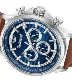 Dual time horloge Bernardston Blue - Brown