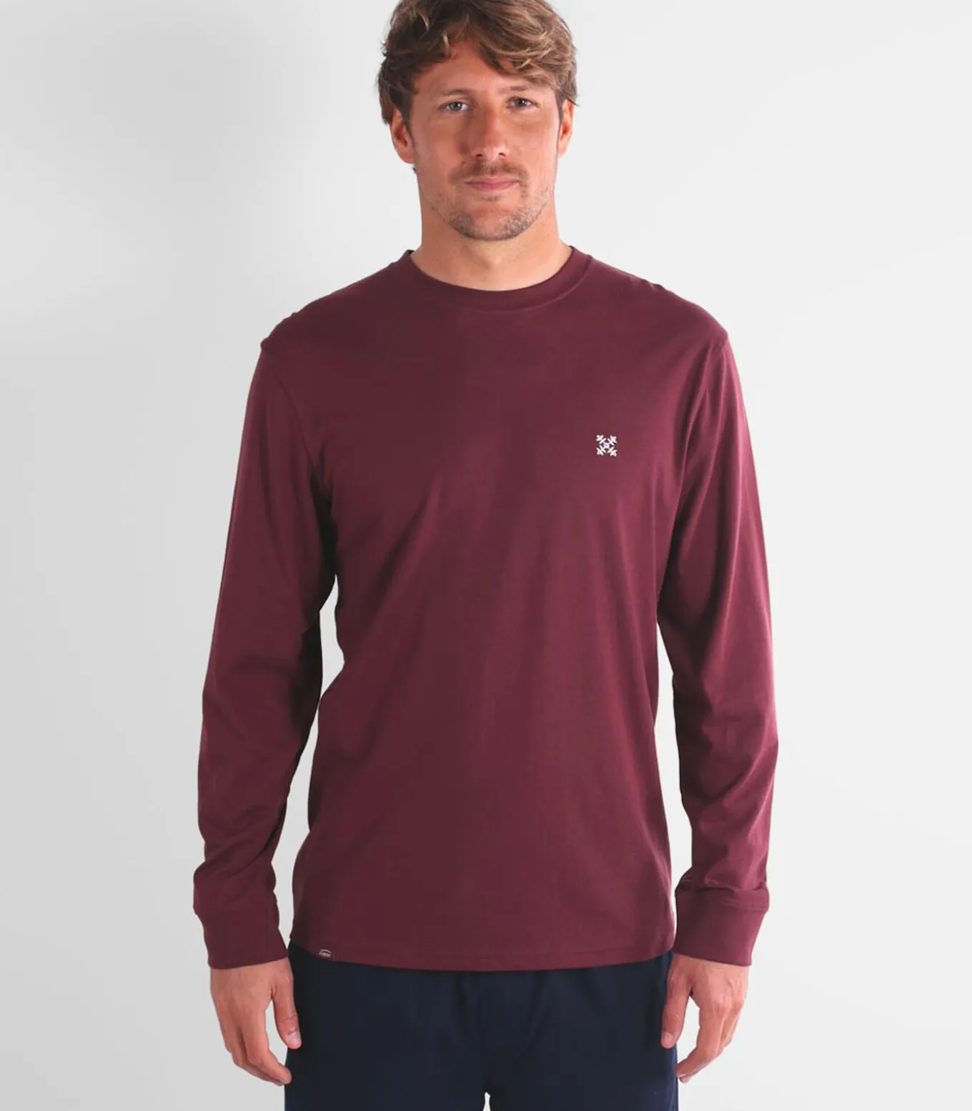 Effen T-shirt met lange mouwen TEBAZ